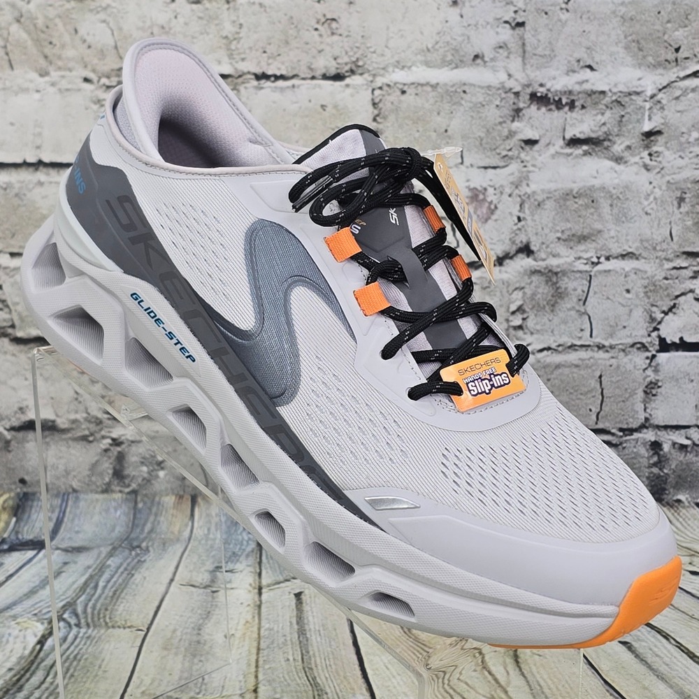 Skechers Slip-ins Glide-Step Altus Mens 10 Gray Walking Sneakers 232921 NEW